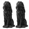 Glitzhome® 27.75" MGO Guardian Sitting Lion Garden Statue